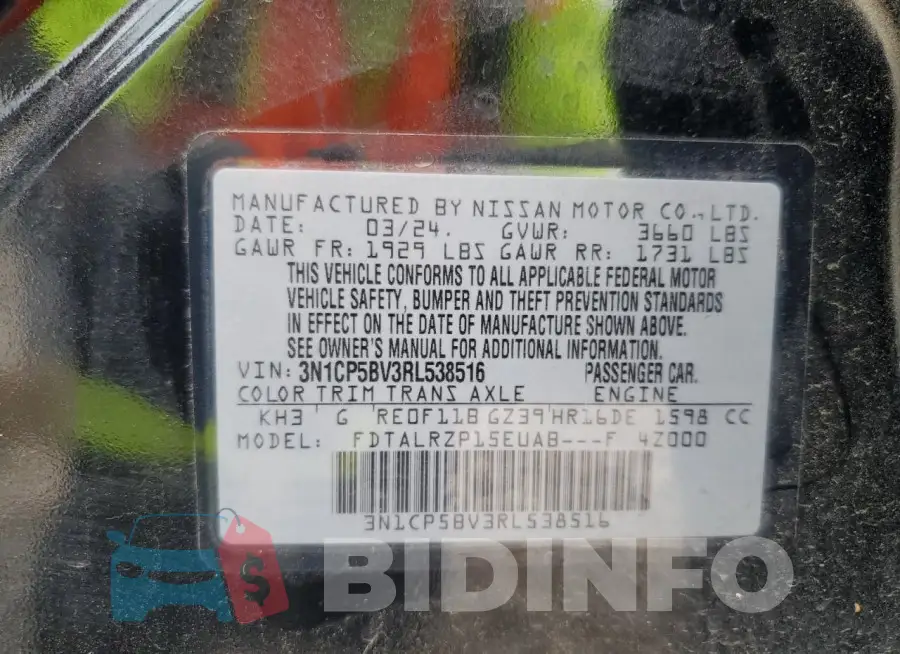 3N1CP5BV3RL538516 Photo# 13