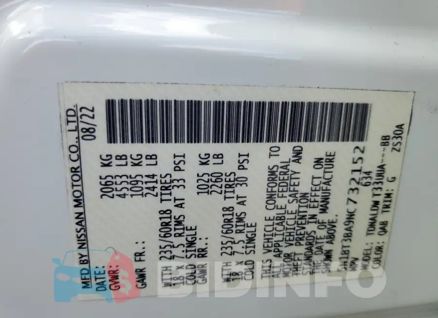 5N1BT3BA9NC732152 Photo# 13