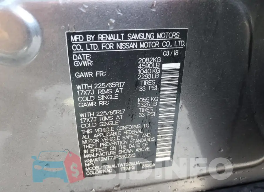 KNMAT2MT7JP580223 Photo# 13