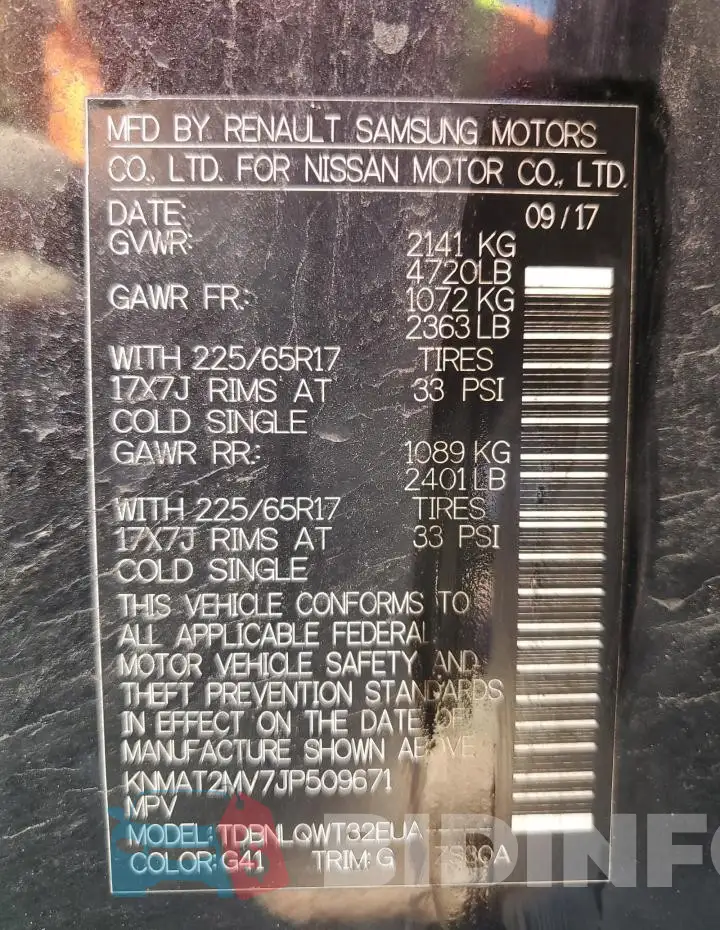 KNMAT2MV7JP509671 Photo# 14