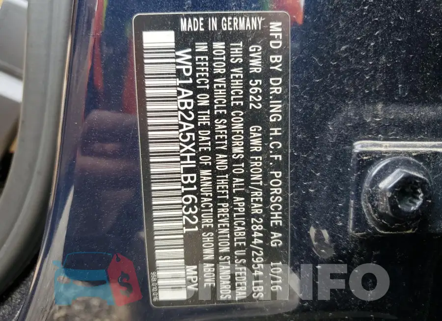 WP1AB2A5XHLB16321 Photo# 13