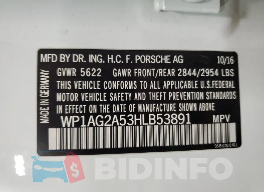 WP1AG2A53HLB53891 Photo# 14