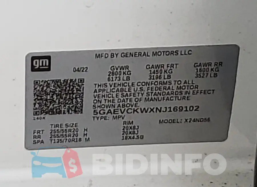 5GAEVCKWXNJ169102 Photo# 14