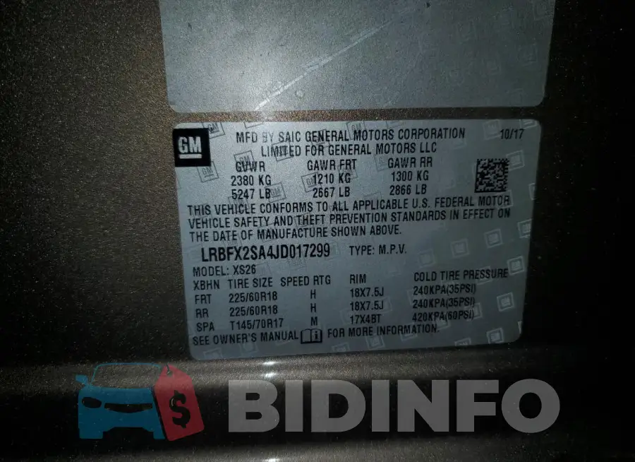 LRBFX2SA4JD017299 Photo# 13