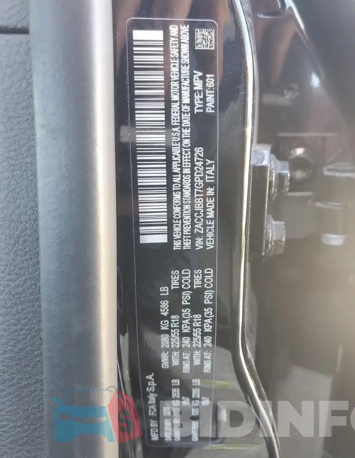 ZACCJBBT7GPD24726 Photo# 14