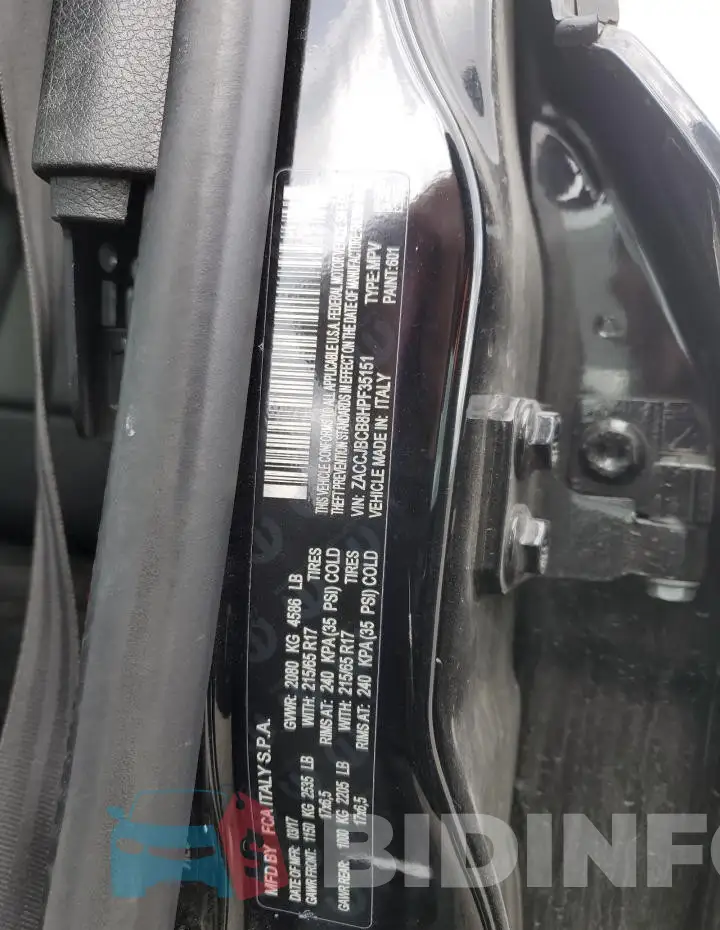 ZACCJBCB8HPF35151 Photo# 13