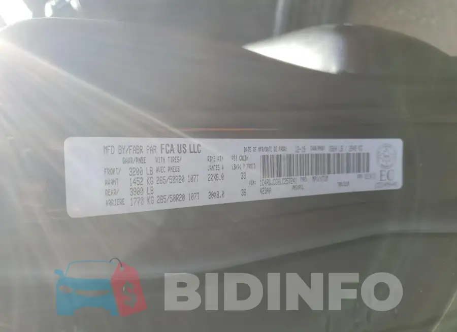 1C4RDJDG6LC257241 Photo# 13