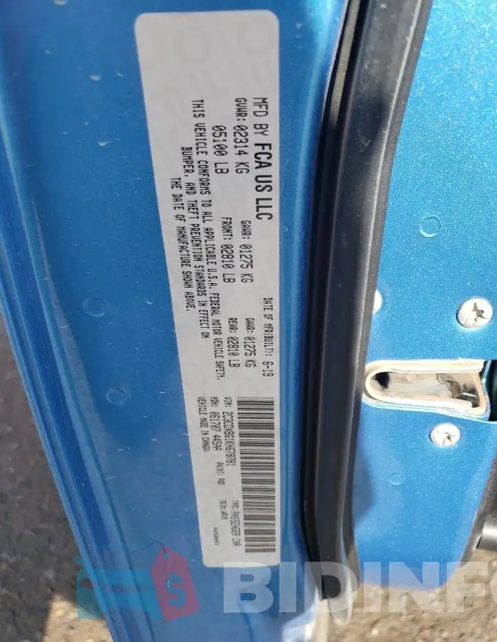 2C3CDXBG1KH678781 Photo# 12