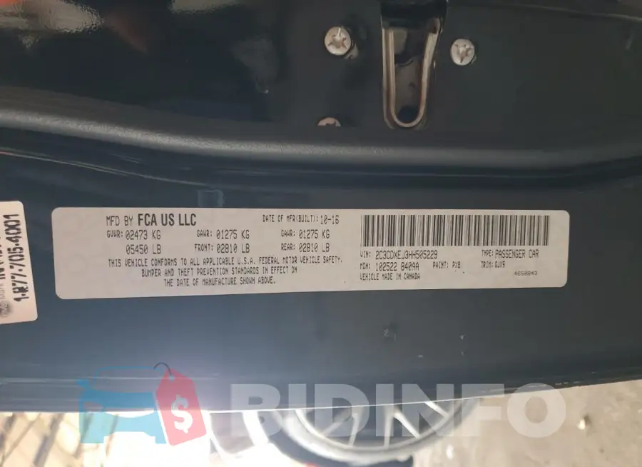 2C3CDXEJ3HH505229 Photo# 12