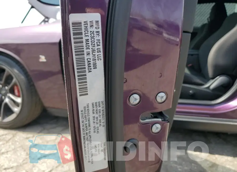 2C3CDZFJ6LH181809 Photo# 12