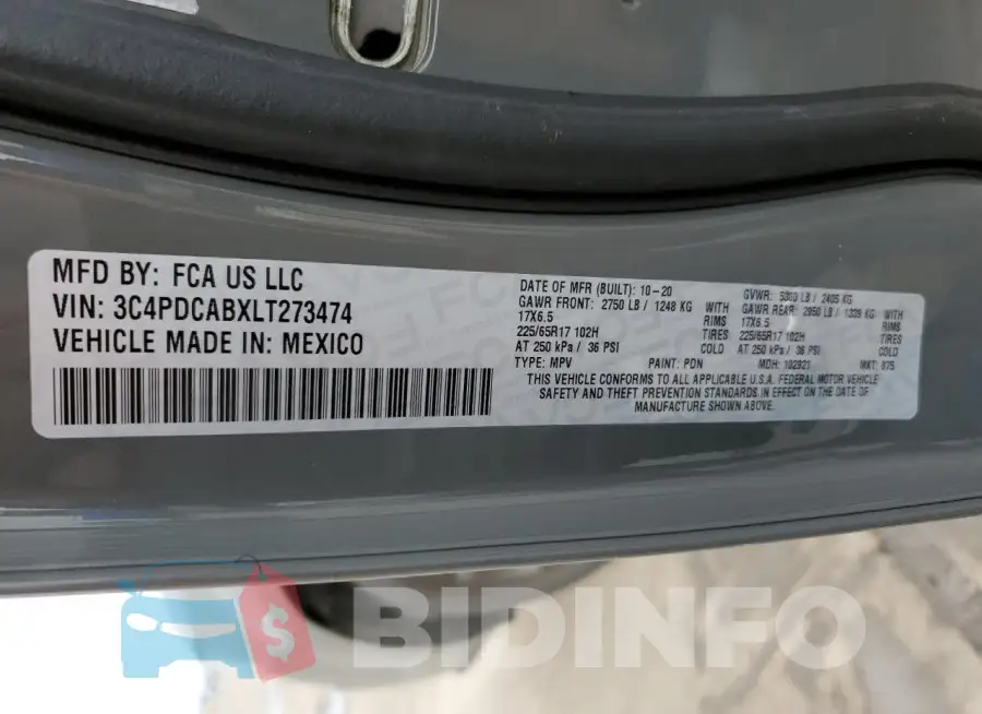 3C4PDCABXLT273474 Photo# 12