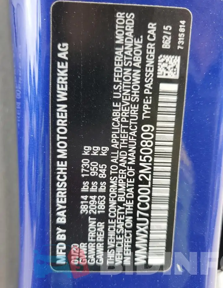 WMWXU7C00L2M50809 Photo# 13