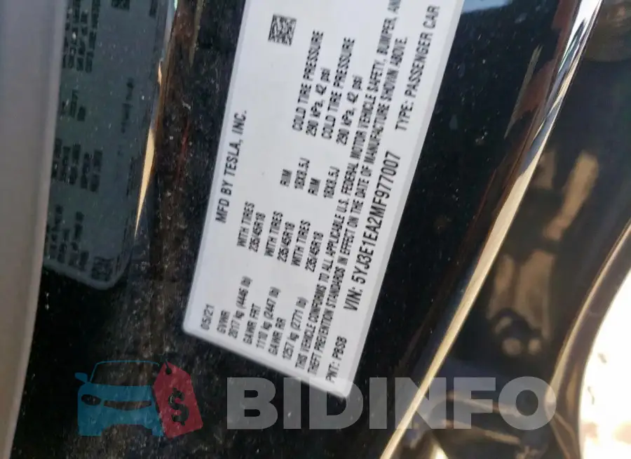 5YJ3E1EA2MF977007 Photo# 13