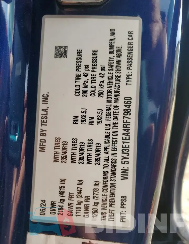 5YJ3E1EA4RF798460 Photo# 12