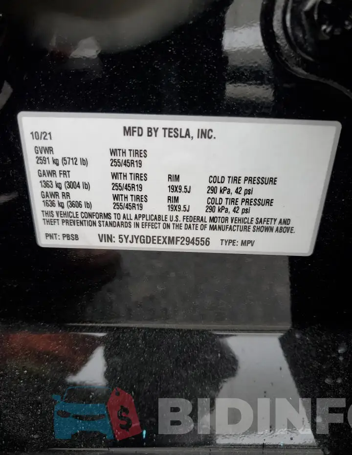 5YJYGDEEXMF294556 Photo# 14