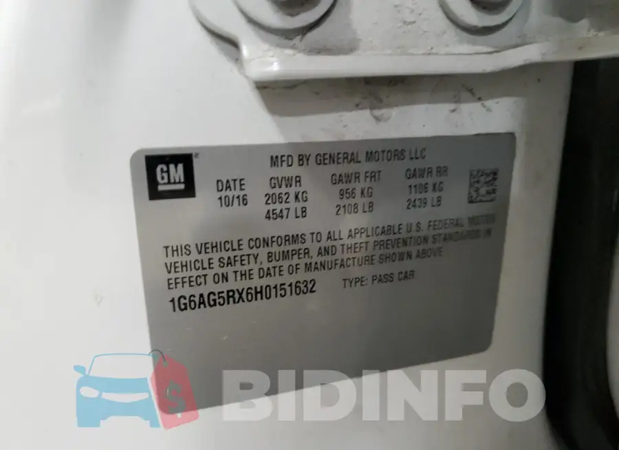 1G6AG5RX6H0151632 Photo# 13