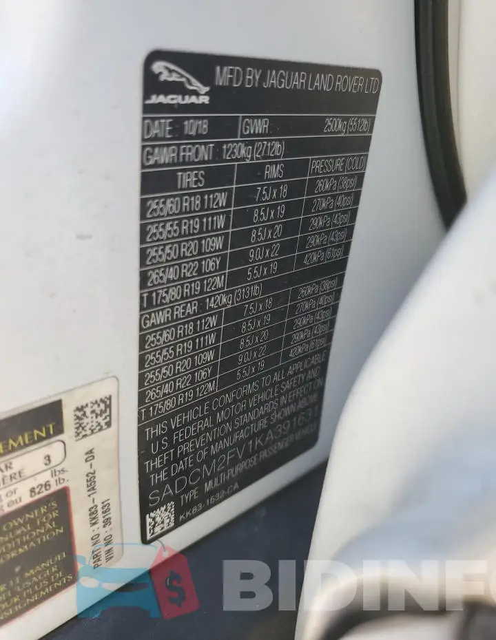 SADCM2FV1KA391631 Photo# 13