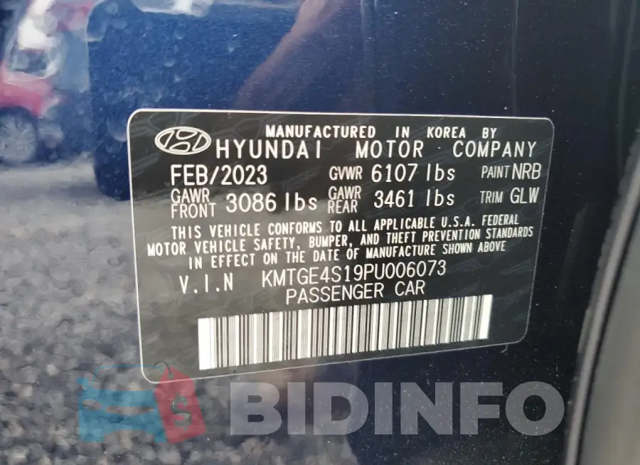 KMTGE4S19PU006073 Photo# 13