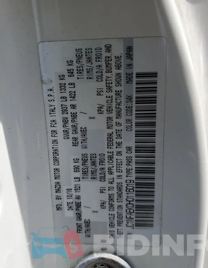 JC1NFAEK0H0116019 Photo# 12