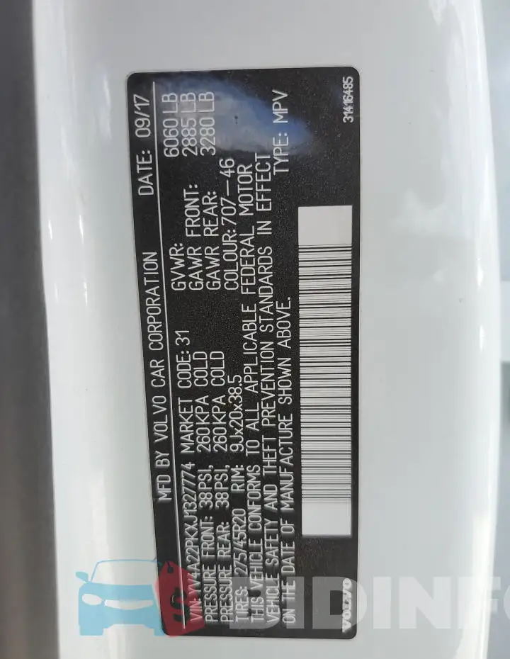 YV4A22PKXJ1327774 Photo# 13