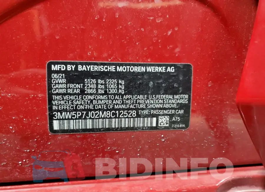 3MW5P7J02M8C12528 Photo# 12