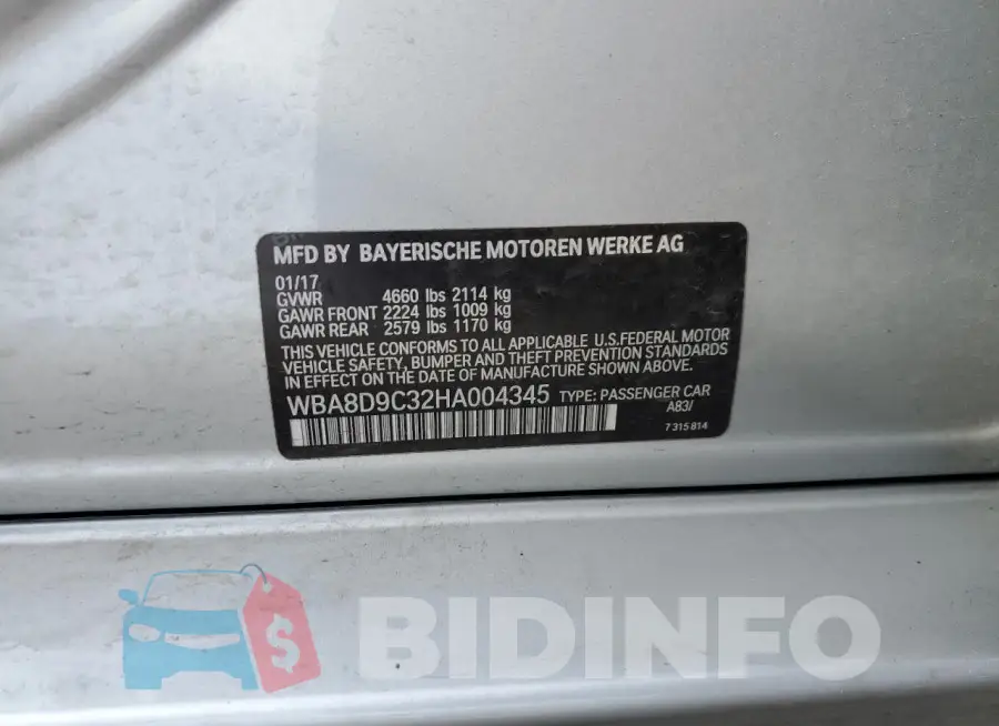 WBA8D9C32HA004345 Photo# 12