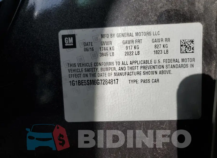 1G1BE5SM6G7284817 Photo# 12