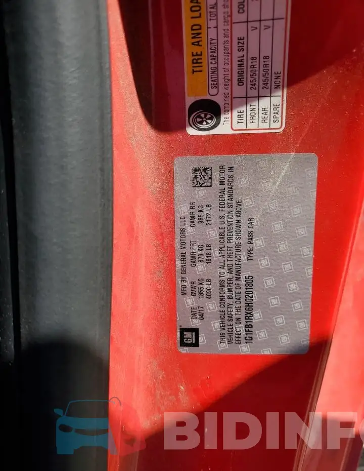 1G1FB1RX6H0201805 Photo# 12