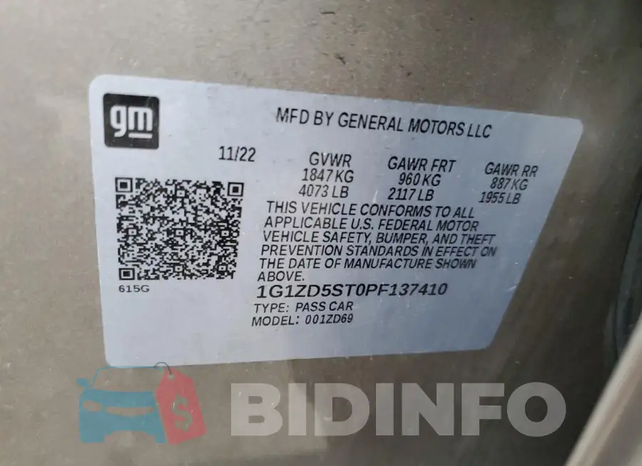 1G1ZD5ST0PF137410 Photo# 12