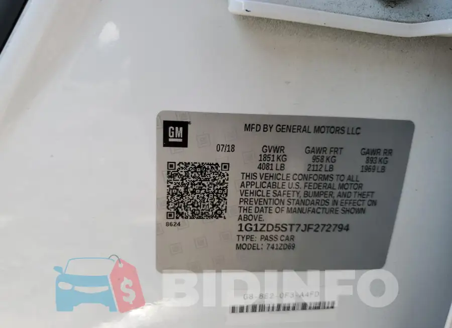 1G1ZD5ST7JF272794 Photo# 12