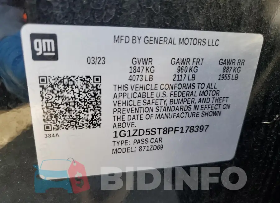 1G1ZD5ST8PF178397 Photo# 12