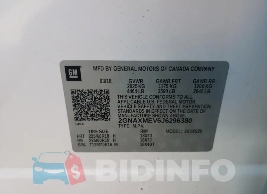 2GNAXMEV6J6296380 Photo# 13