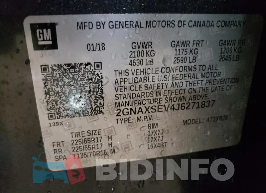 2GNAXSEV4J6271837 Photo# 13