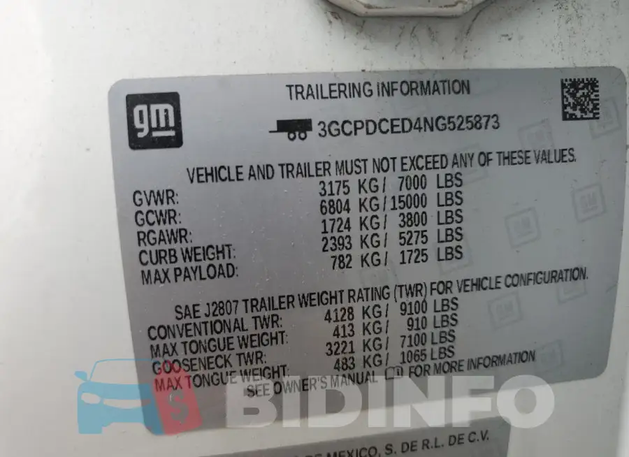 3GCPDCED4NG525873 Photo# 12