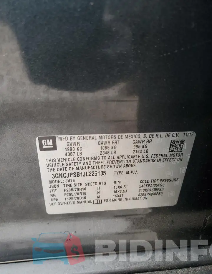 3GNCJPSB1JL225105 Photo# 13