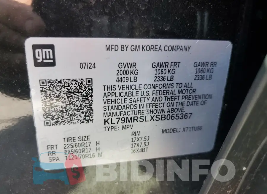 KL79MRSLXSB065367 Photo# 13