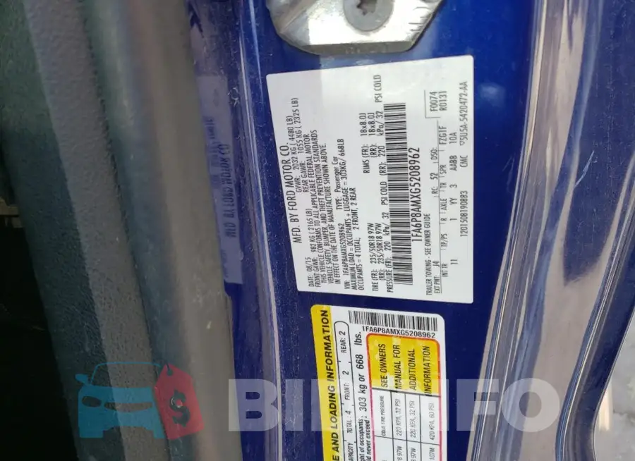 1FA6P8AMXG5208962 Photo# 13