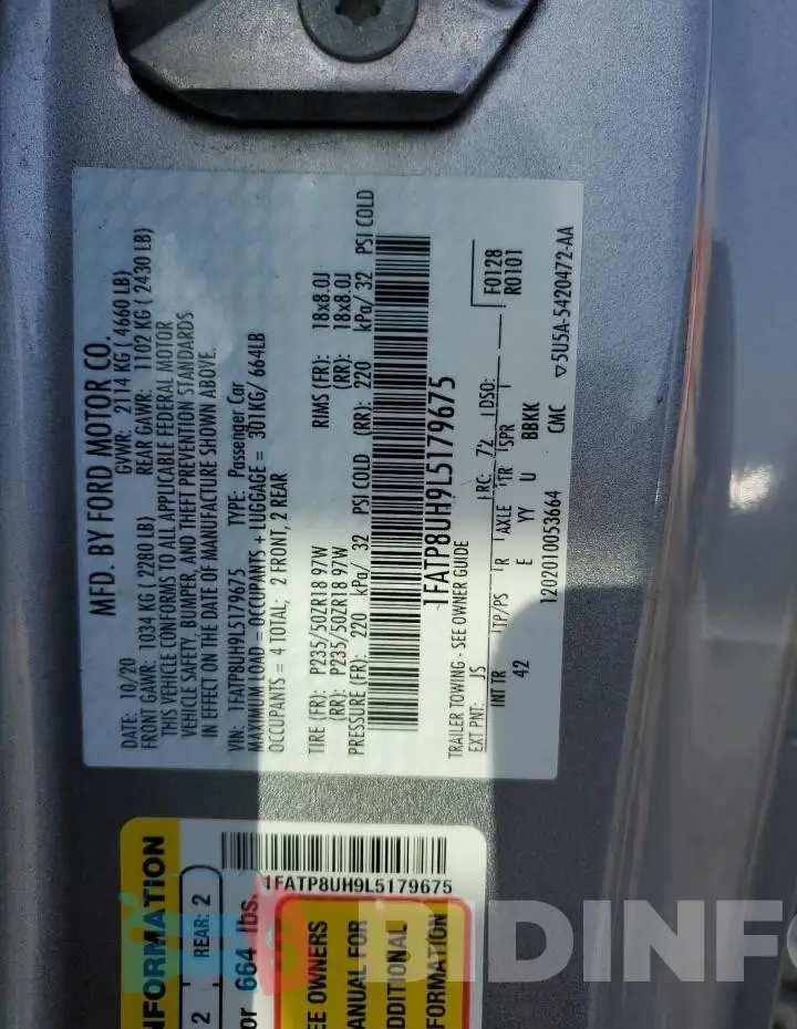 1FATP8UH9L5179675 Photo# 13