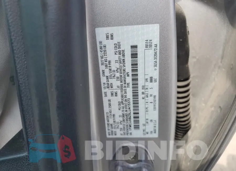 1FMCU0BZ5LUA15373 Photo# 12