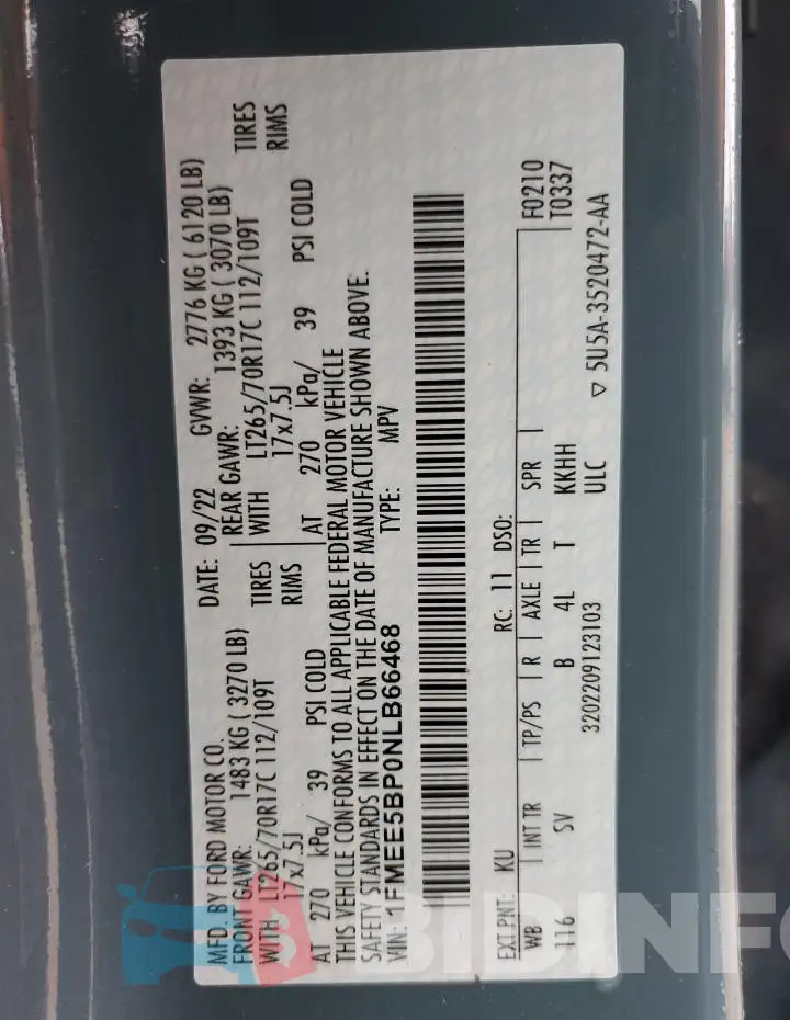 1FMEE5BP0NLB66468 Photo# 13
