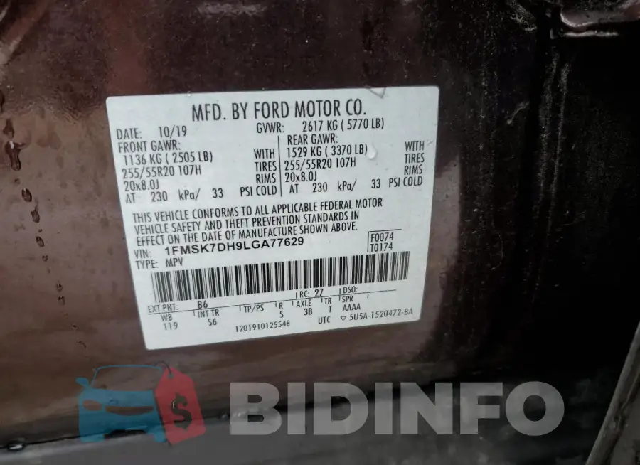 1FMSK7DH9LGA77629 Photo# 14