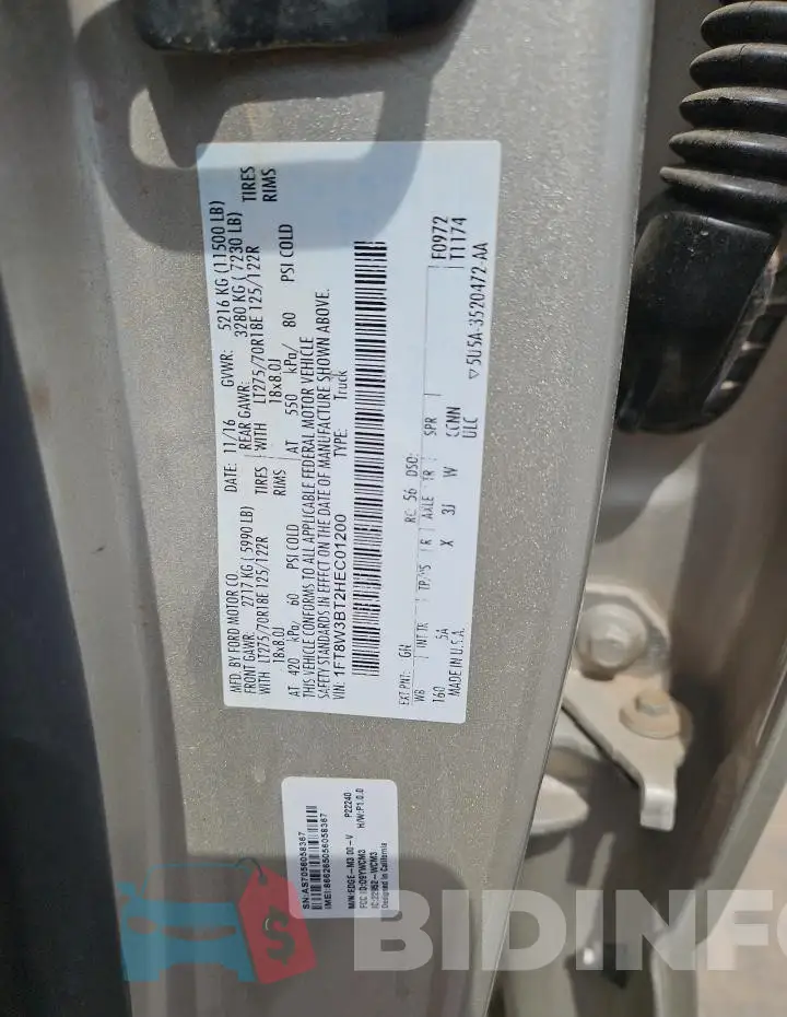 1FT8W3BT2HEC01200 Photo# 12