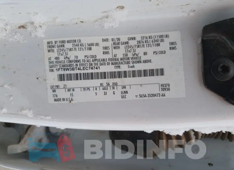 1FT8W3BT4LEC74741 Photo# 12