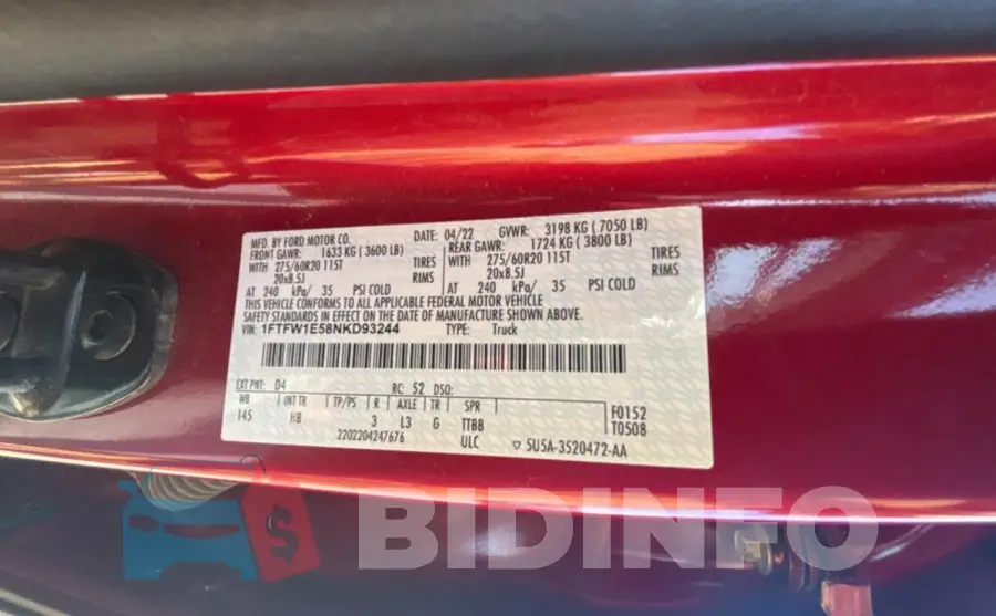 1FTFW1E58NKD93244 Photo# 10