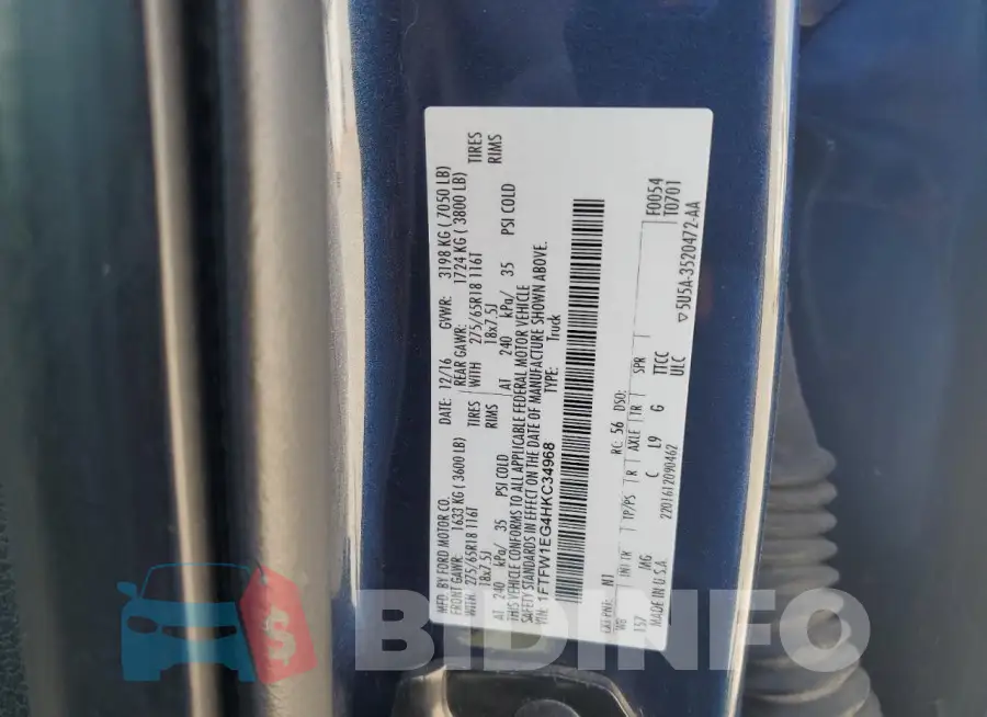 1FTFW1EG4HKC34968 Photo# 12