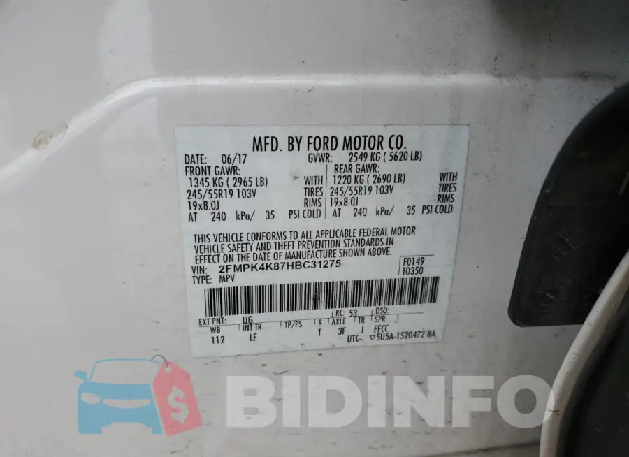 2FMPK4K87HBC31275 Photo# 14