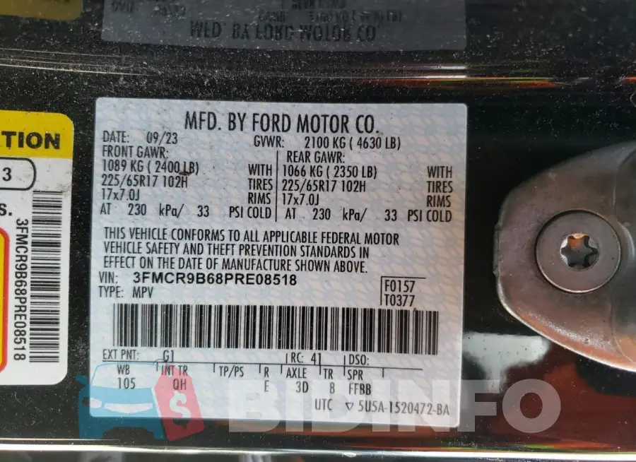 3FMCR9B68PRE08518 Photo# 14