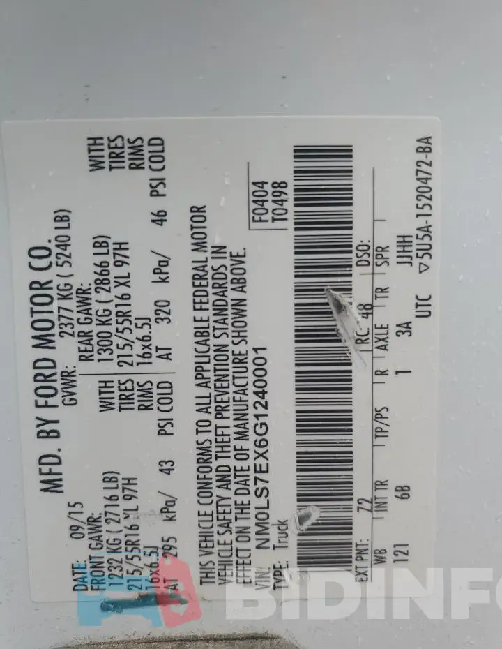 NM0LS7EX6G1240001 Photo# 13