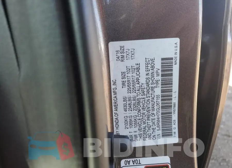 5J6RM4H70GL067155 Photo# 12