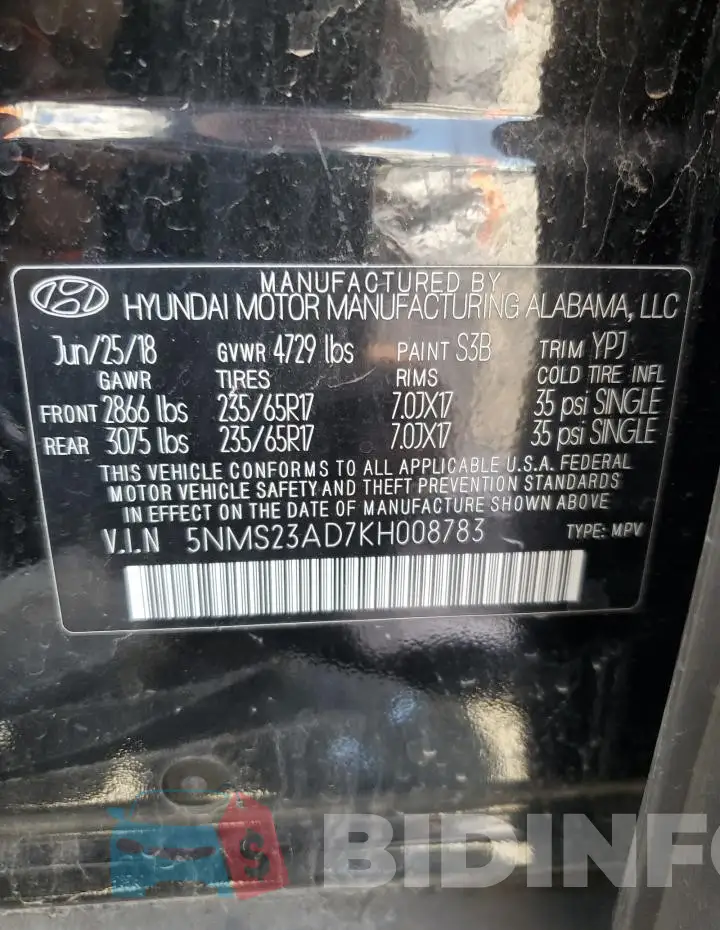 5NMS23AD7KH008783 Photo# 13